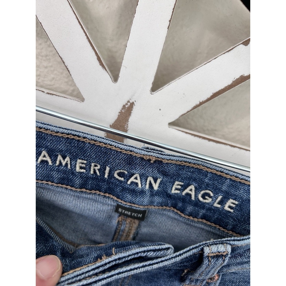 American Eagle Stretch SIZE 2 REGULAR Medium Wash Hi Rise Mom Jeans *J264 - Picture 4 of 6